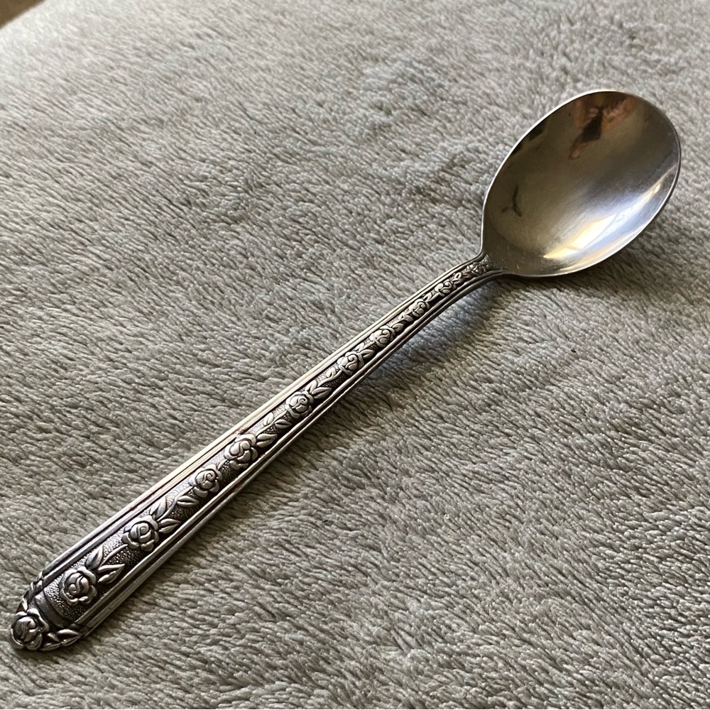 Sears Embossed Rose Spoon